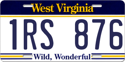WV license plate 1RS876