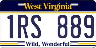 WV license plate 1RS889
