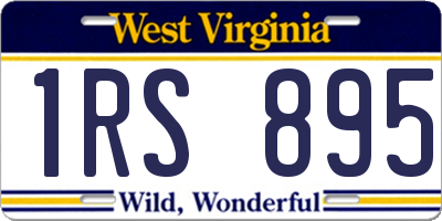 WV license plate 1RS895