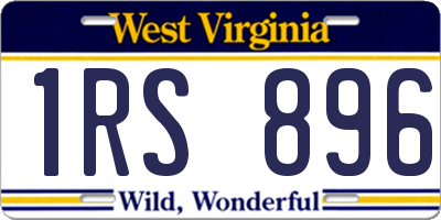 WV license plate 1RS896