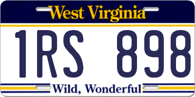 WV license plate 1RS898