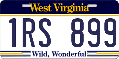 WV license plate 1RS899
