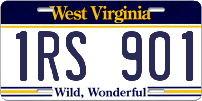 WV license plate 1RS901