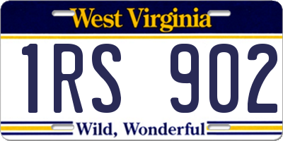WV license plate 1RS902