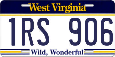 WV license plate 1RS906
