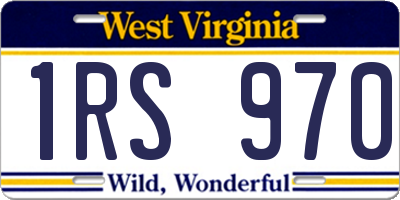 WV license plate 1RS970
