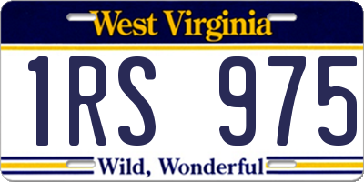 WV license plate 1RS975