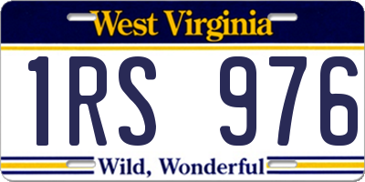 WV license plate 1RS976