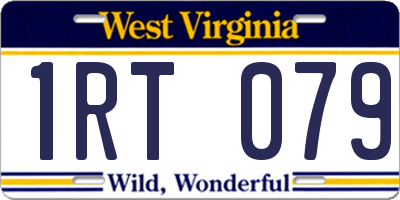 WV license plate 1RT079