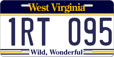 WV license plate 1RT095