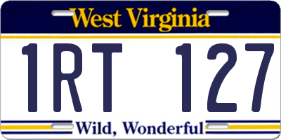 WV license plate 1RT127