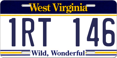 WV license plate 1RT146