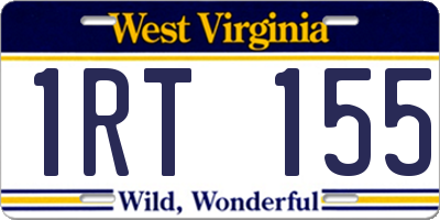 WV license plate 1RT155