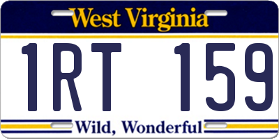 WV license plate 1RT159