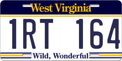 WV license plate 1RT164