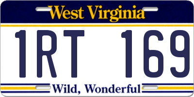 WV license plate 1RT169
