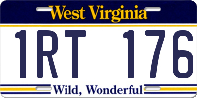 WV license plate 1RT176