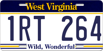 WV license plate 1RT264