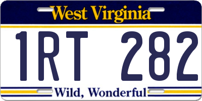 WV license plate 1RT282