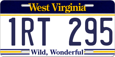 WV license plate 1RT295