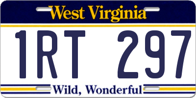 WV license plate 1RT297