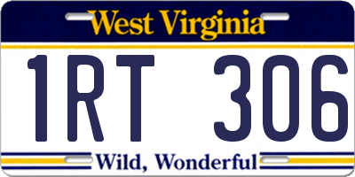 WV license plate 1RT306