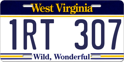 WV license plate 1RT307