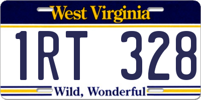 WV license plate 1RT328