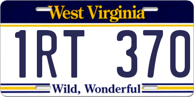 WV license plate 1RT370
