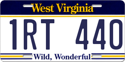 WV license plate 1RT440