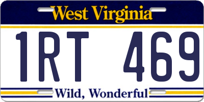 WV license plate 1RT469