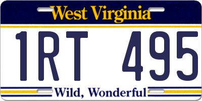 WV license plate 1RT495