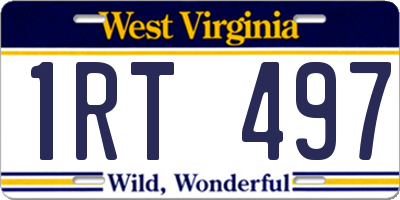 WV license plate 1RT497