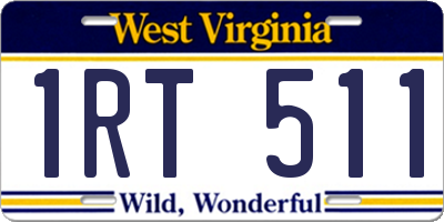 WV license plate 1RT511