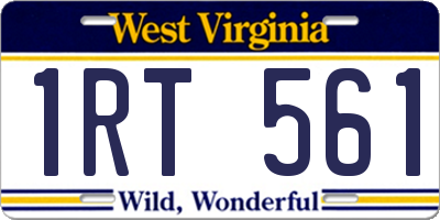 WV license plate 1RT561