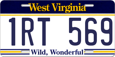 WV license plate 1RT569