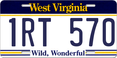 WV license plate 1RT570