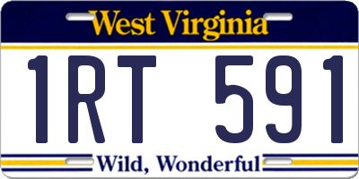 WV license plate 1RT591