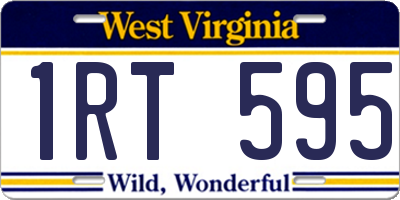 WV license plate 1RT595