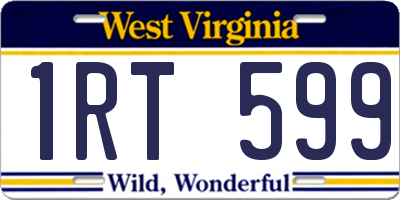 WV license plate 1RT599