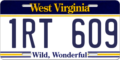 WV license plate 1RT609