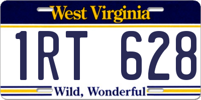 WV license plate 1RT628