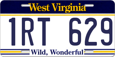 WV license plate 1RT629