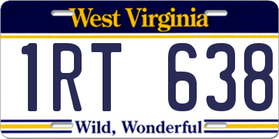 WV license plate 1RT638