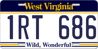 WV license plate 1RT686