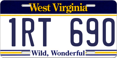WV license plate 1RT690