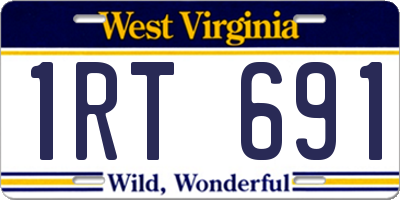 WV license plate 1RT691