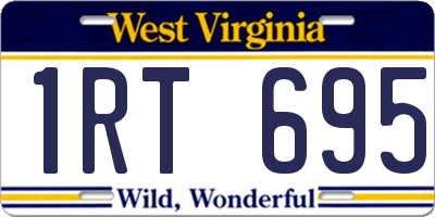 WV license plate 1RT695