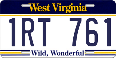 WV license plate 1RT761