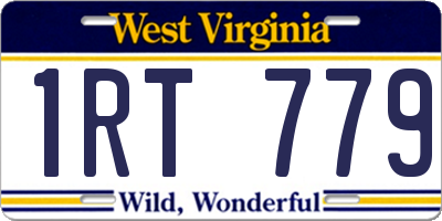 WV license plate 1RT779